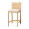 Baxton Studio bali & pari Sofia Modern and Contemporary Natural Finished Wood and Rattan Counter Stool 185-11874-Zoro - alternate 1